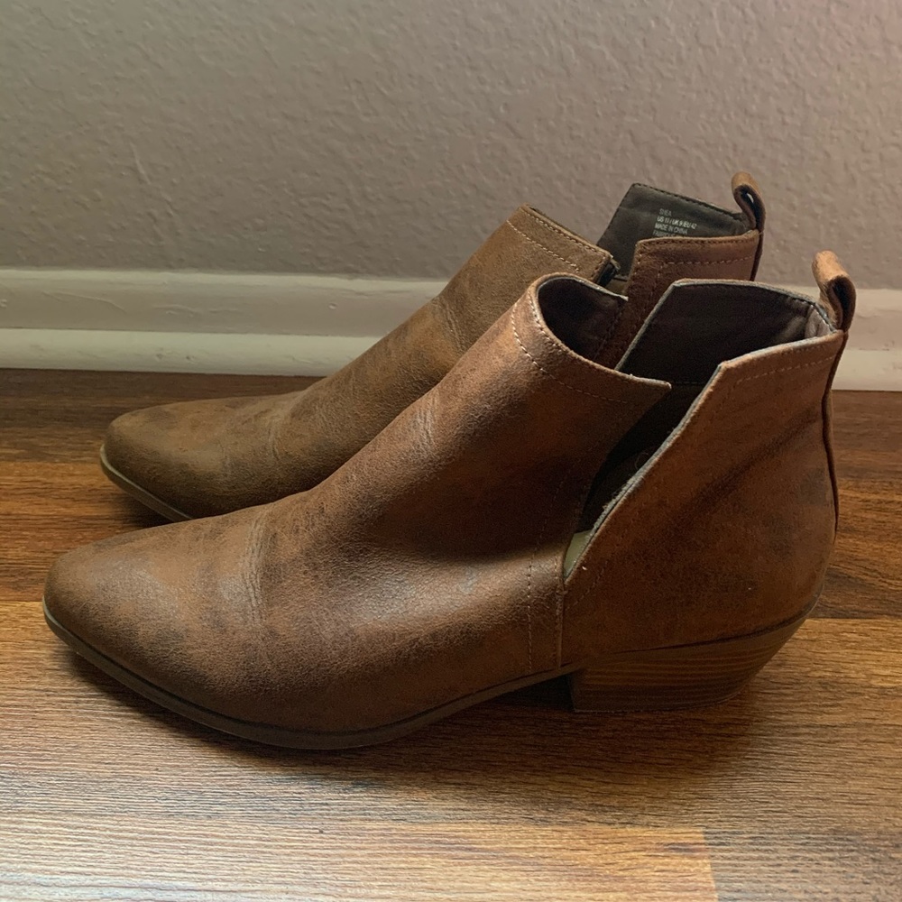 Used brown booties from JustFab